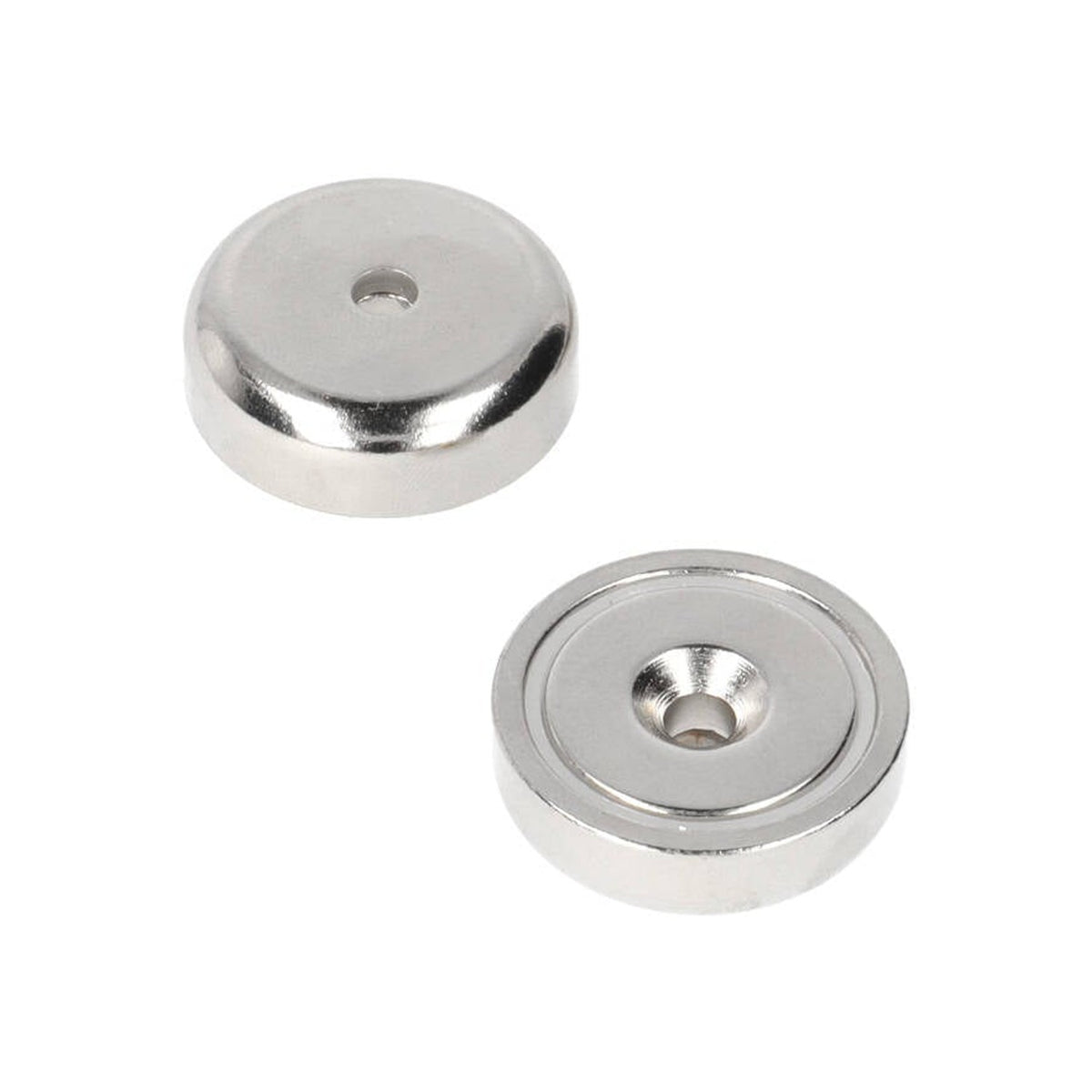 Neodymium Pot Magnet Ø25 x 8 x 4.2 mm N40 NiCuNi drilled/countersunk hole