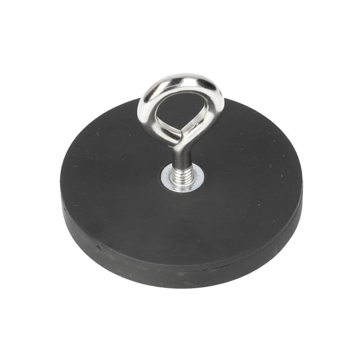 Neodymium Oogmagneet Ø43 x 6 mm N40 stalen pot rubber ommanteld M4