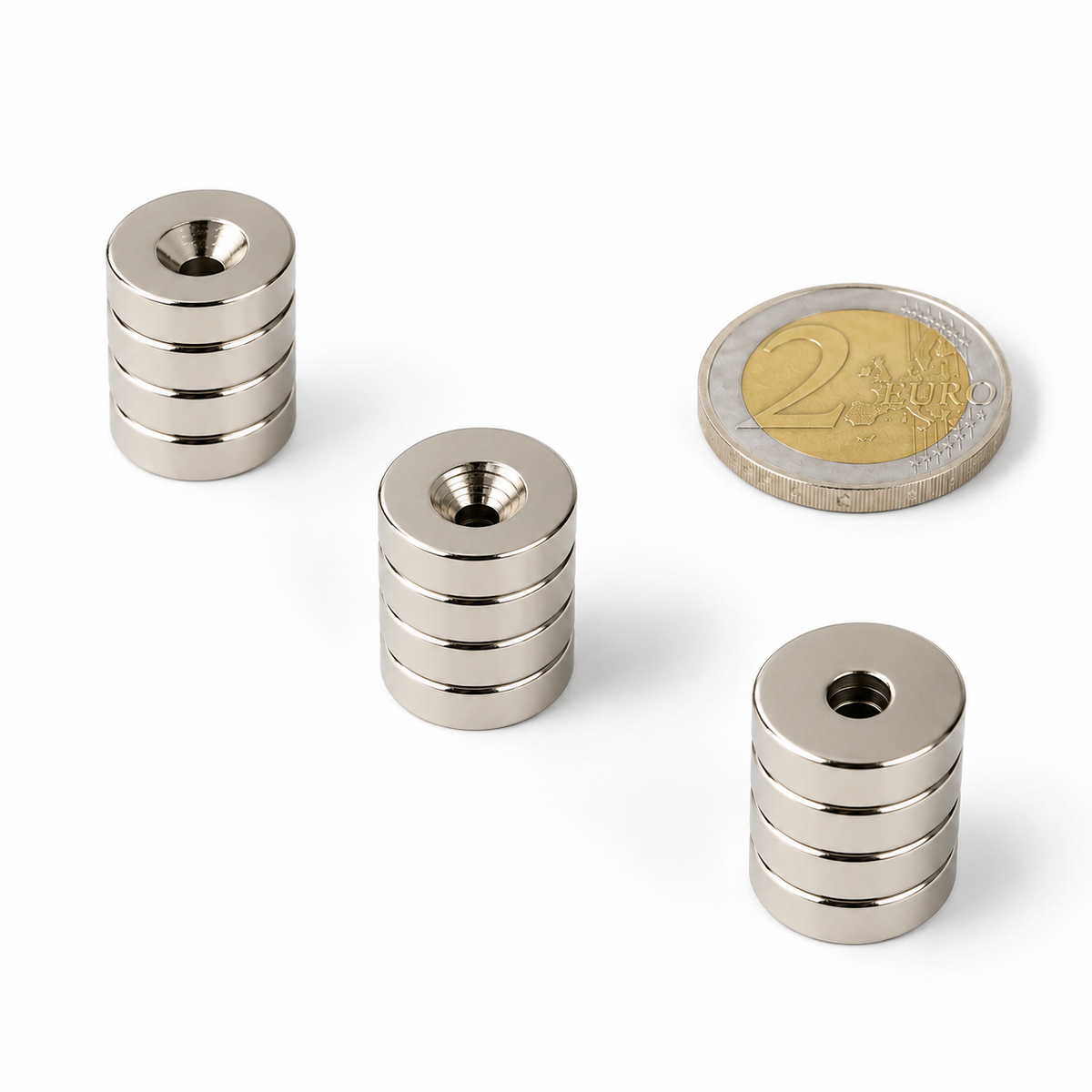 Kastdeursluiting set – 4 sluitingen met verzinkgat (noord, zuid en stalen tegenring)