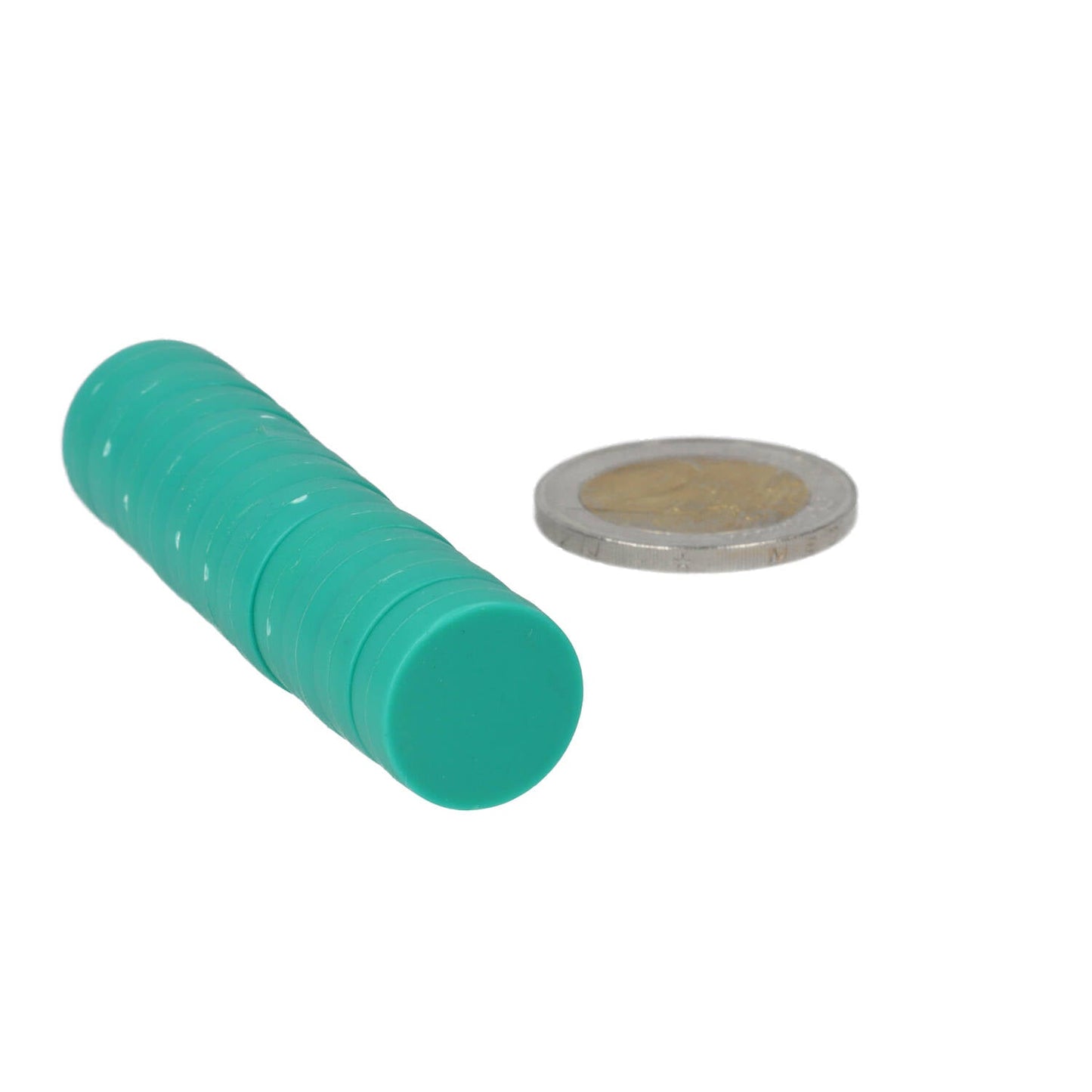 Neodymium Schijfmagneet ø16 x 6 mm N45 kunststof coating (Groen) - Magnetenspecialist Import & Export B.V.