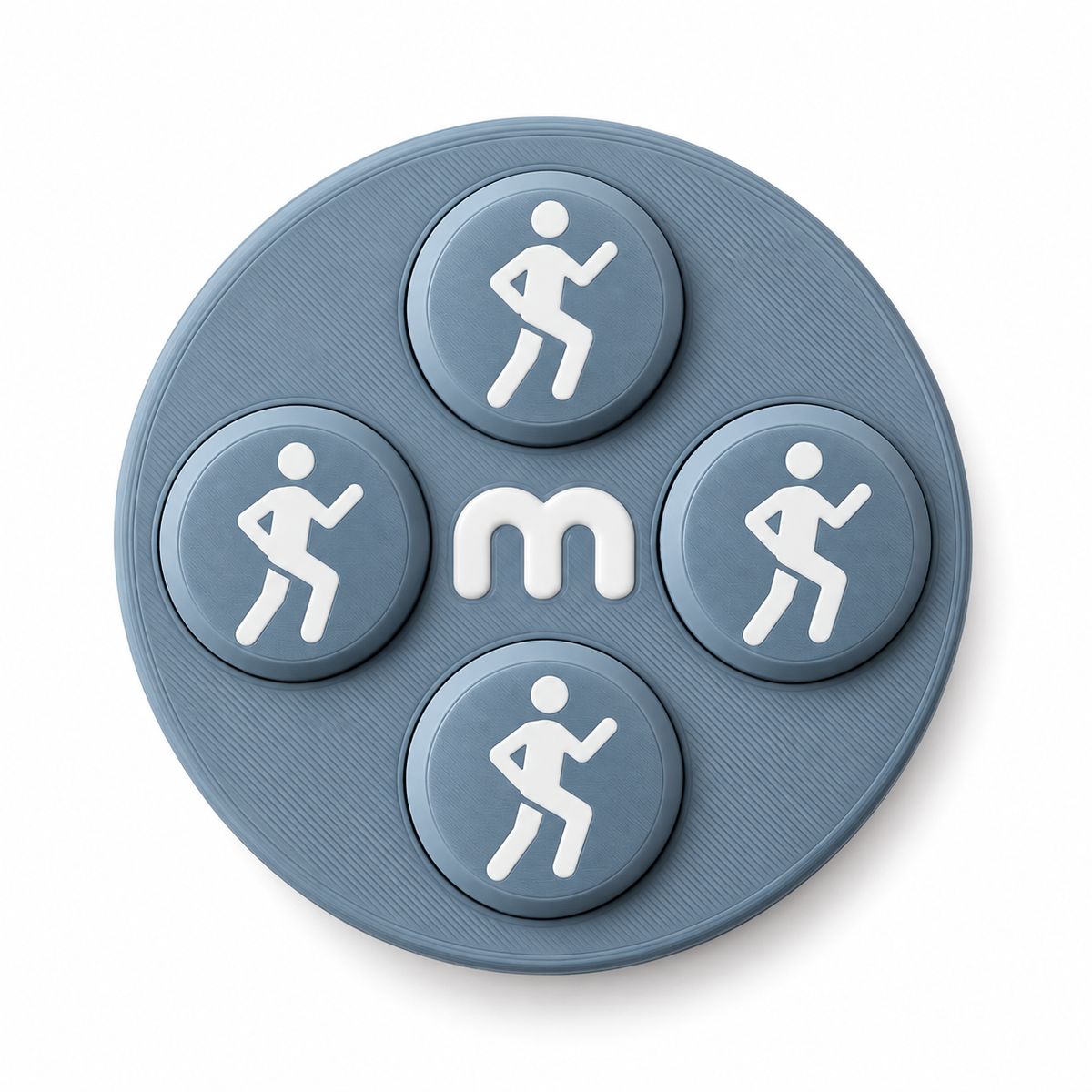 Startnummern-Magnete Radsport – Steelgrey – 8er-Set