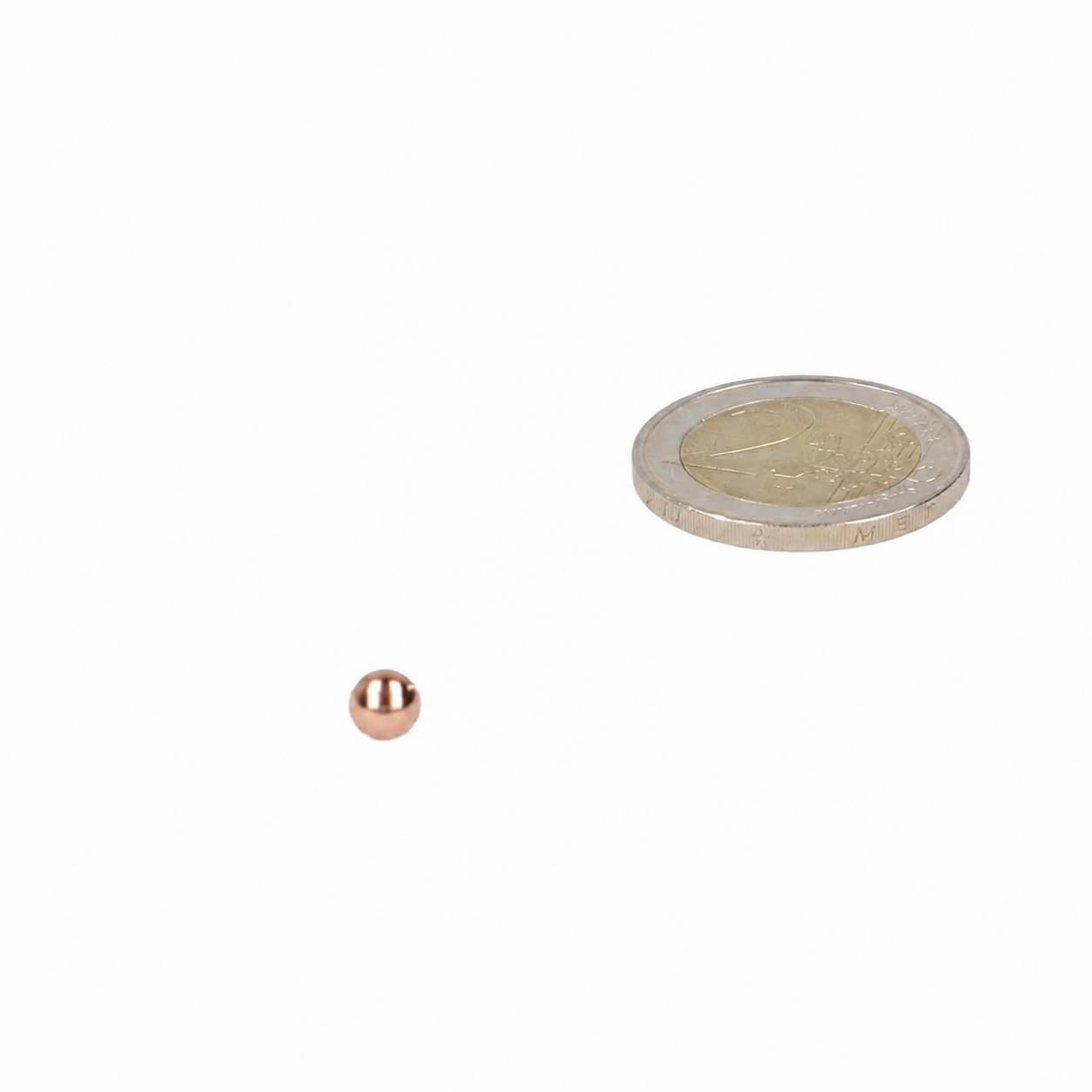 Neodym-Kugelmagnet Ø 5 mm, N48, NiCuNi, rosé