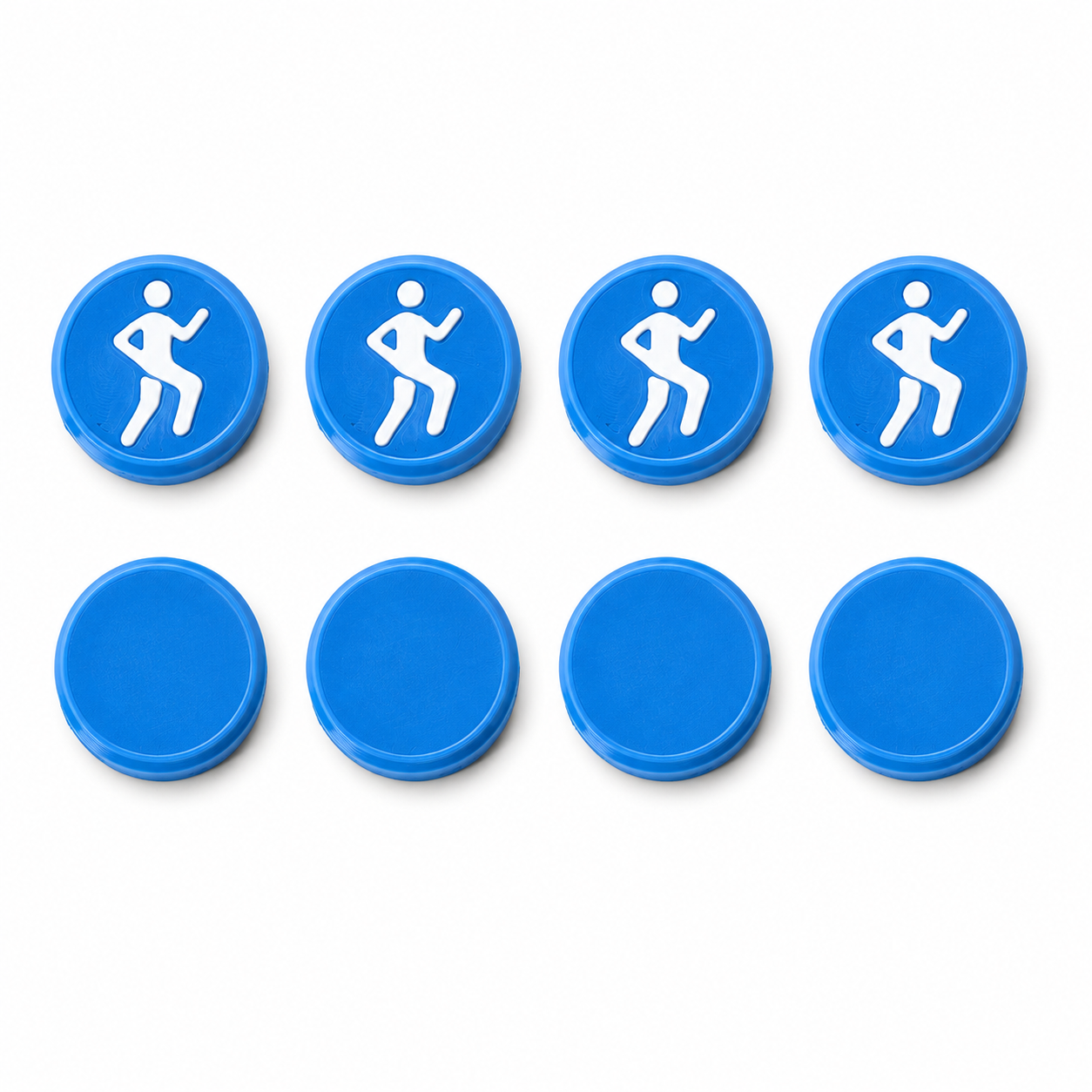 Startnummer Magneten Hardlopen – Middenblauw – Set van 8