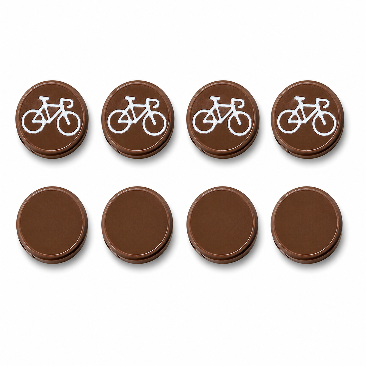 Startnummer Magneten Wielersport – Bruin – Set van 8