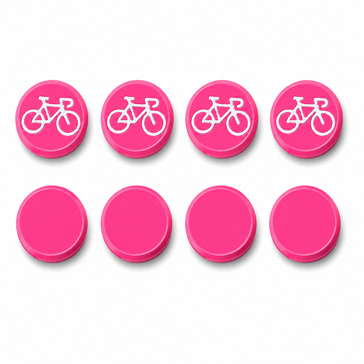 Aimants pour dossards de course à pied, rose et blanc, lot de 8