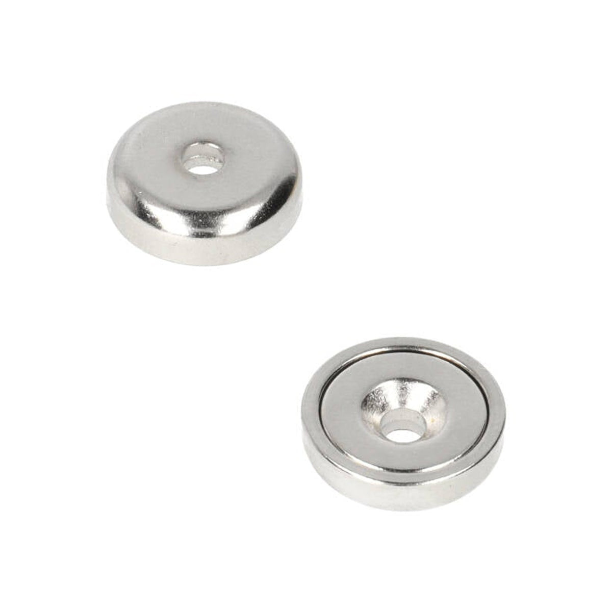 Neodym-Topfmagnet Ø16 x 5 mm N40 NiCuNi Bohr-/Senkloch