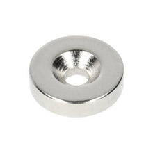 Neodymium Ringmagneet Ø15 x Ø8,1 x 4 mm N35 NiCuNi met boor-/verzinkgat Noordpool