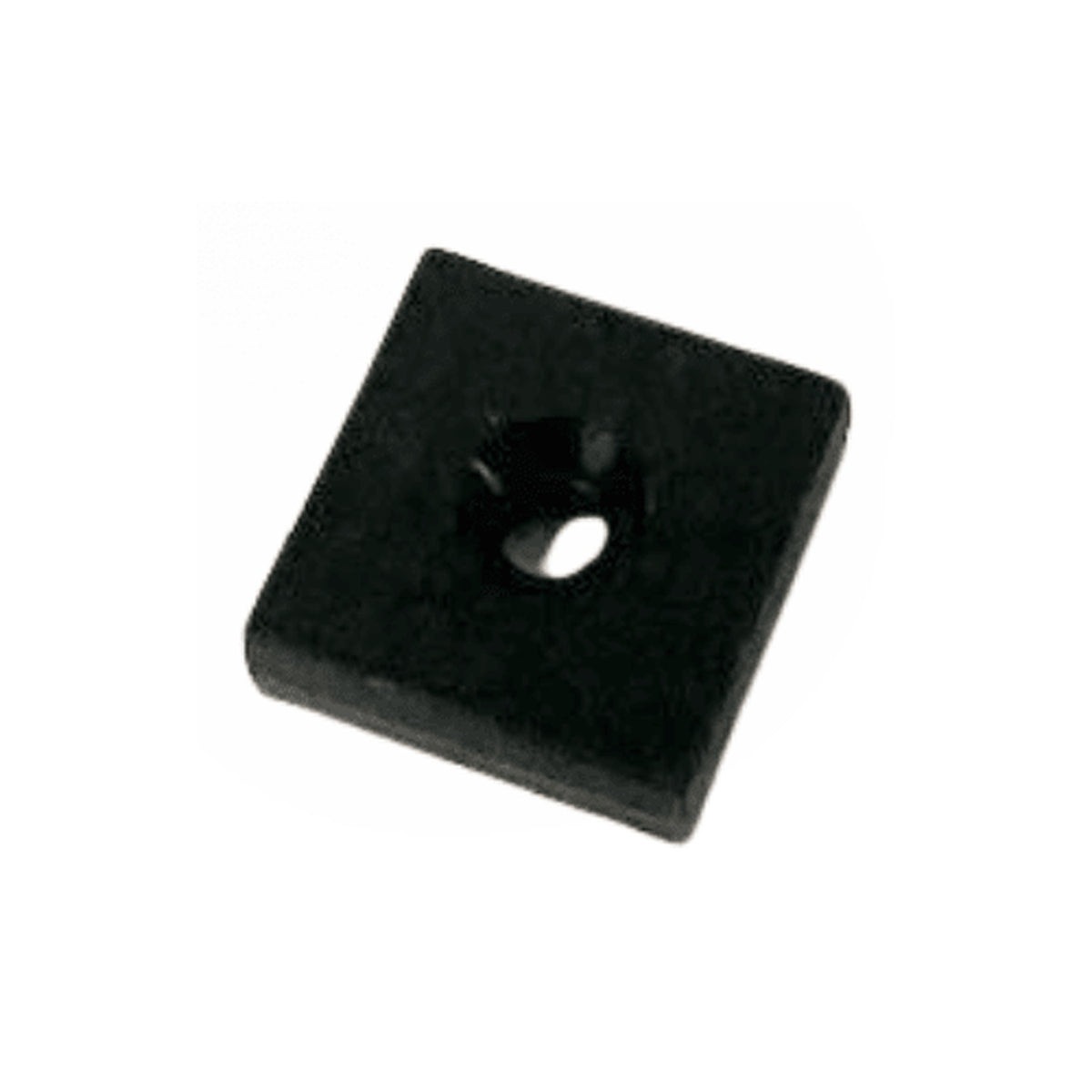 Aimant cubique en néodyme 19 x 19 x 6,4 mm N45, gainé de plastique, avec trou percé et zingué