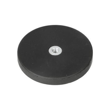 Aimant en caoutchouc au néodyme Ø 66 x 8,5 mm N40, filetage intérieur M6