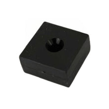 Aimant cubique en néodyme 25,4 x 25,4 x 12,7 mm N45, gainé de plastique, avec trou percé et zingué