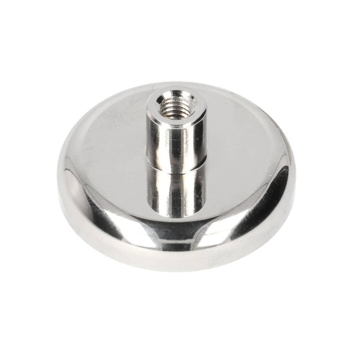 Neodymium Pot Magnet Ø40 x 8 mm N42 NiCuNi threaded bush M6