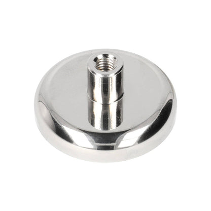 Neodymium Pot Magnet Ø40 x 8 mm N42 NiCuNi threaded bush M6
