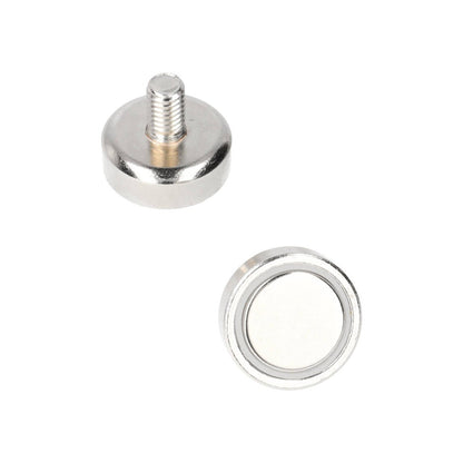 Neodymium Potmagneet Ø20 x 6 mm N40 NiCuNi draadstift M6