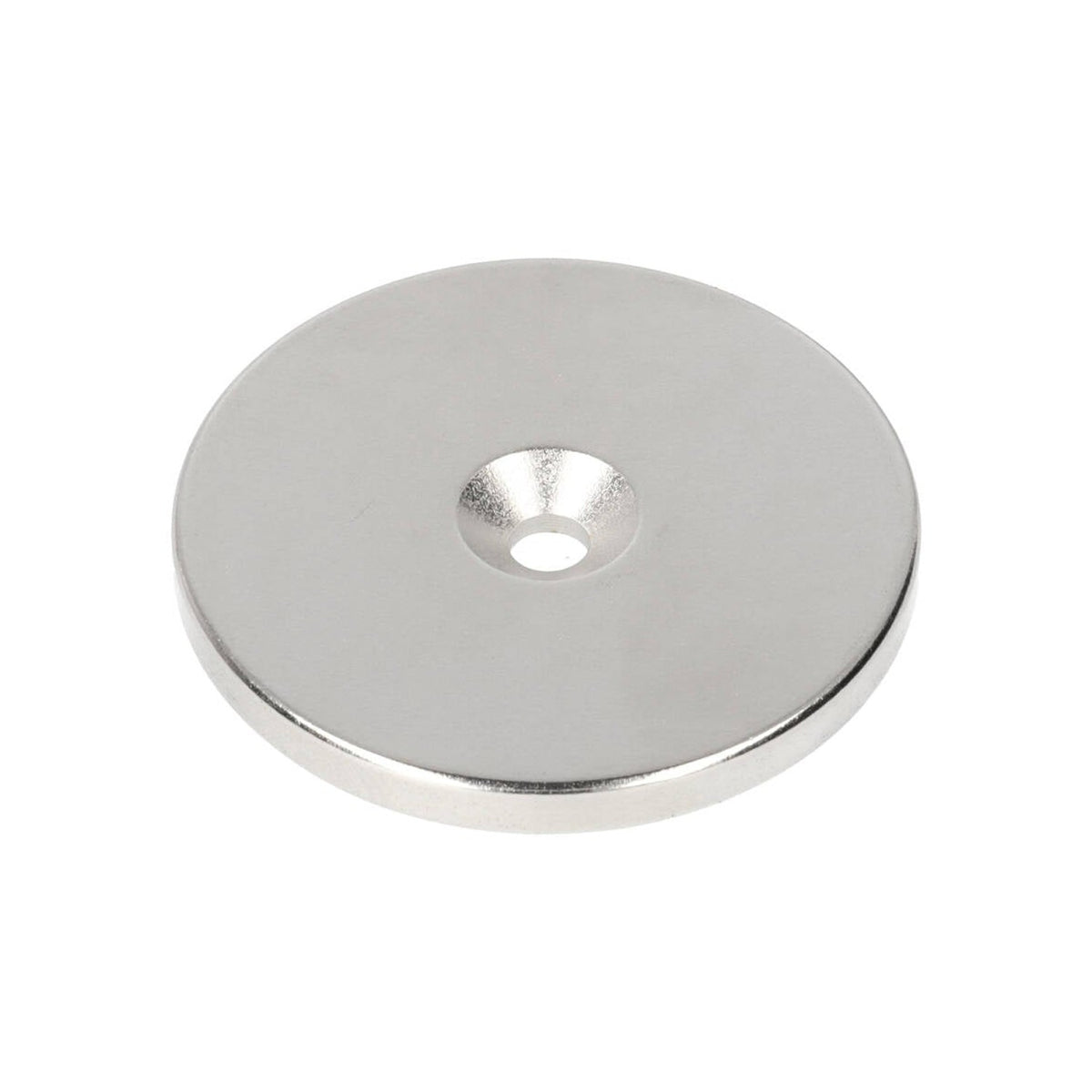 Neodymium Ring Magnet Ø42 x Ø9.5 x 4 mm N35 NiCuNi with bore/countersink South Pole
