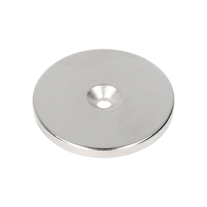 Neodymium Ring Magnet Ø42 x Ø9.5 x 4 mm N35 NiCuNi with bore/countersink South Pole