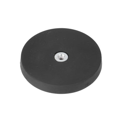 Neodymium Rubber Potmagneet Ø43 x 6 mm N40 inwendig schroefdraad M4