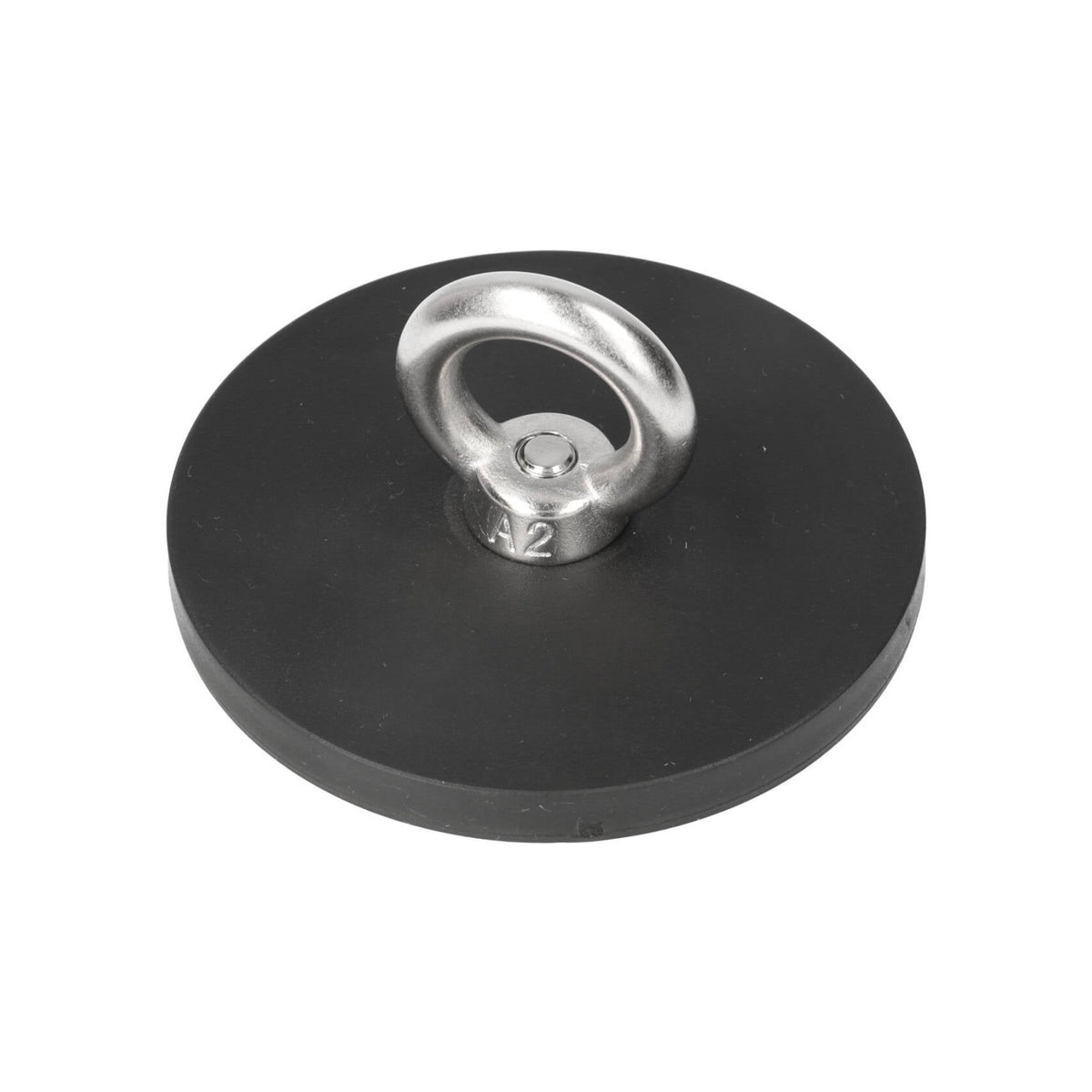Neodymium Rubber Oogmagneet Ø88 mm N40 RVS Oog