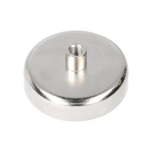 Aimant en néodyme Ø 60 x 15 mm N40, douille filetée NiCuNi M8