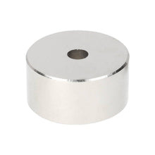 Neodym-Ringmagnet Ø40 x Ø8 x 20 mm N50 NiCuNi