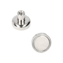 Neodymium Pot Magnet Ø16 x 5 mm N40 NiCuNi threaded bush M4