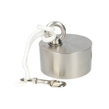 Neodymium Fishing Magnet Ø90 x 45 mm 360 kg Pulling Force NiCuNi – Set with 25 m Rope, Eye Nut, Bolt and Carabiner