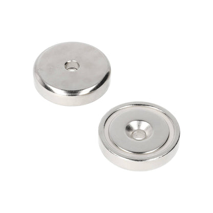 Neodymium Pot Magnet Ø32 x 8 mm N40 with Bore/Countersunk Hole