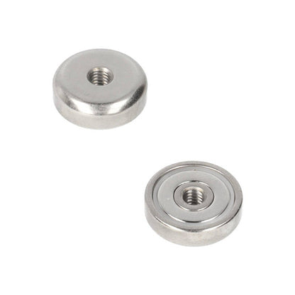 Neodymium Potmagneet Ø16 x 5 mm N40 NiCuNi inwendig schroefdraad M4