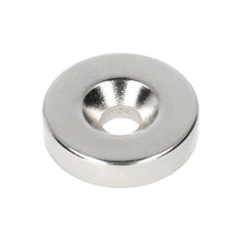 Neodymium Ringmagneet Ø20 x Ø9,8 x 5 mm N35 NiCuNi met boor-/verzinkgat Noordpool