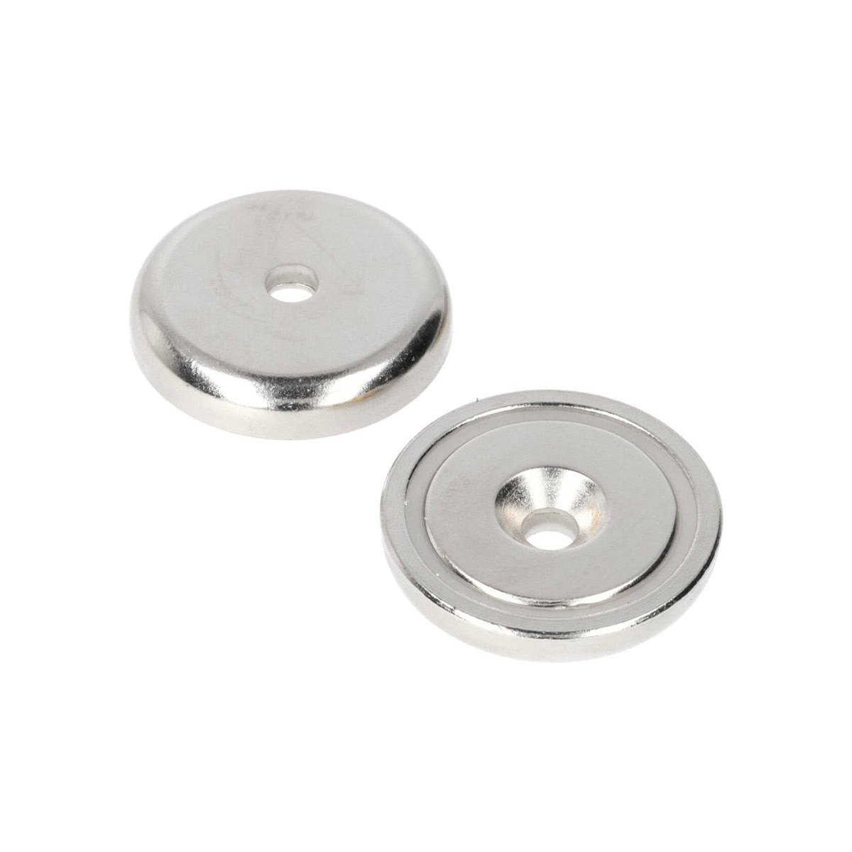Neodymium Pot Magnet Ø40 x 8.5 mm N40 NiCuNi drill/countersink hole