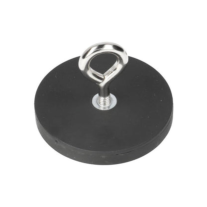 Neodymium Oogmagneet Ø43 x 6 mm N40 stalen pot rubber ommanteld M4