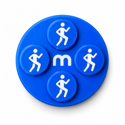 Startnummer Magneten Hardlopen – Donkerblauw – Set van 8