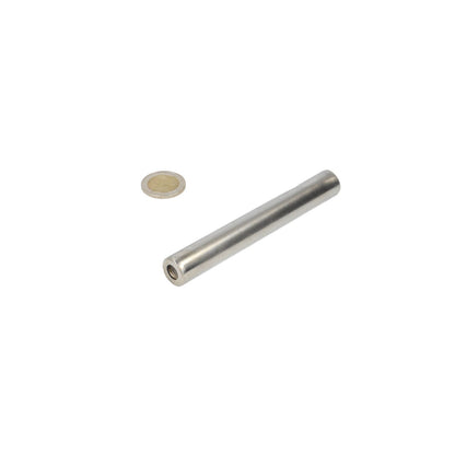 Filtermagneet Neodymium RVS Ø16 x 120 mm N42 diametraal 2× binnendraad M8 - Magnetenspecialist Import & Export B.V.