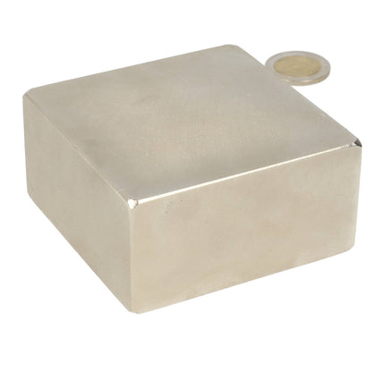 Neodymium Blokmagneet 100 x 100 x 50 mm N50 NiCuNi - Magnetenspecialist Import & Export B.V.