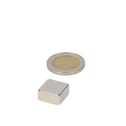 Neodymium Blokmagneet 15 x 15 x 8 mm N45 NiCuNi - Magnetenspecialist Import & Export B.V.