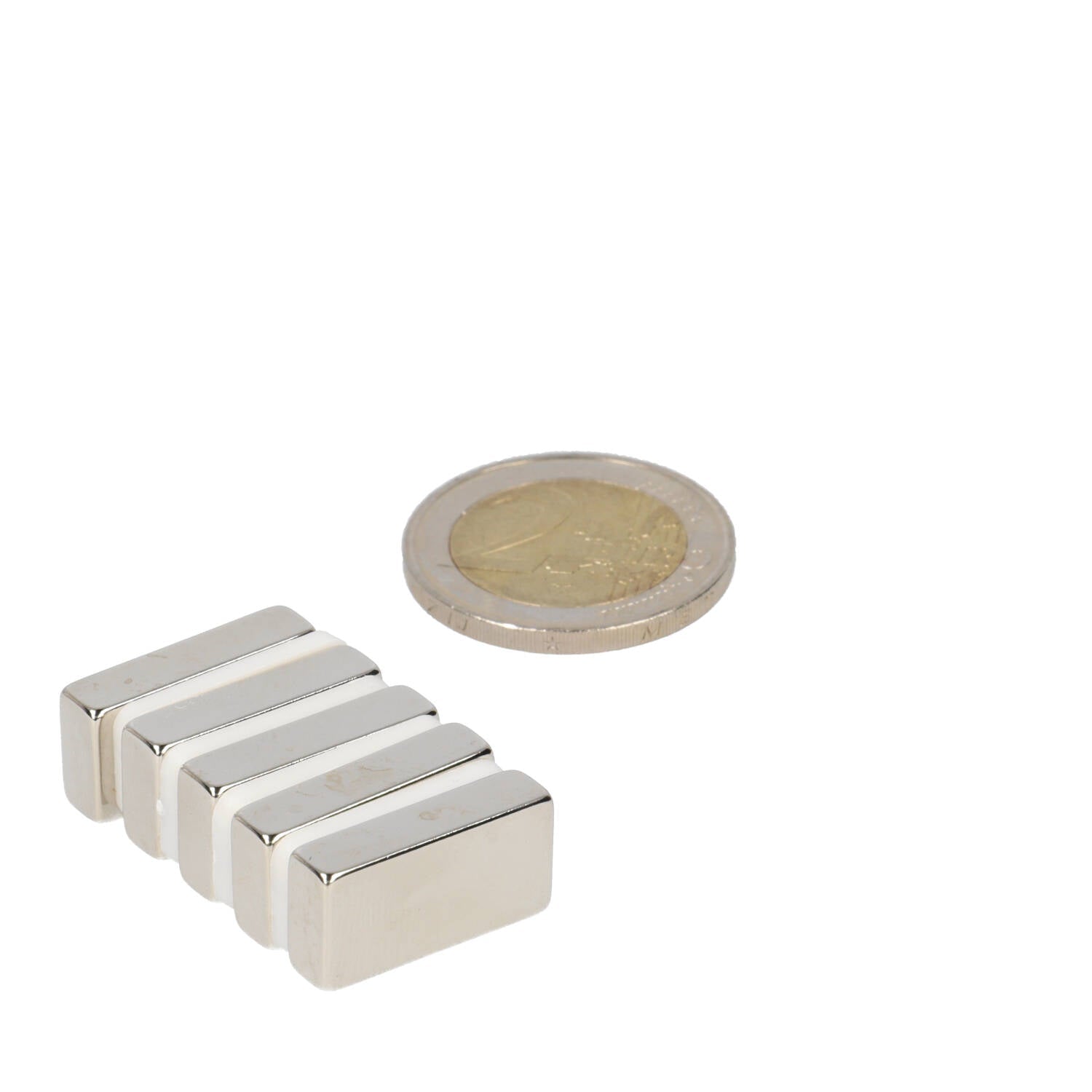 Neodymium Blokmagneet 20 x 10 x 5 mm N45 NiCuNi - Magnetenspecialist Import & Export B.V.