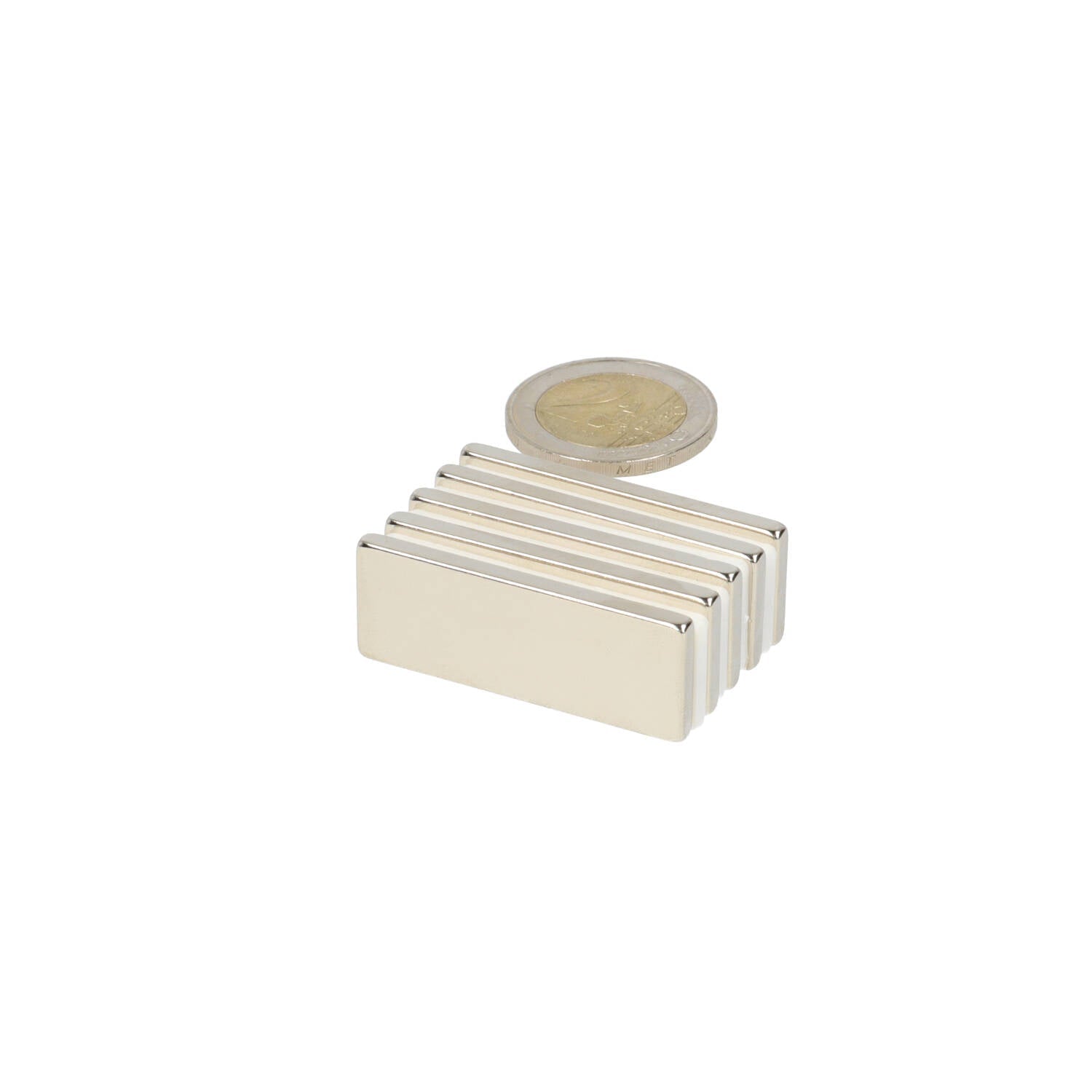 Neodymium Blokmagneet 40 x 15 x 3 mm N45 NiCuNi - Magnetenspecialist Import & Export B.V.