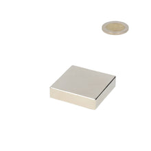 Neodymium Blokmagneet 40 x 40 x 10 mm N50 NiCuNi - Magnetenspecialist Import & Export B.V.