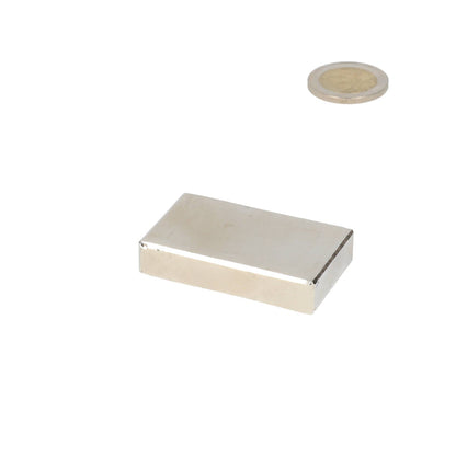 Neodymium Blokmagneet 50 x 25 x 10 mm N45 NiCuNi - Magnetenspecialist Import & Export B.V.