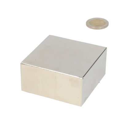 Neodymium Blokmagneet 60 x 60 x 30 mm N50 NiCuNi - Magnetenspecialist Import & Export B.V.