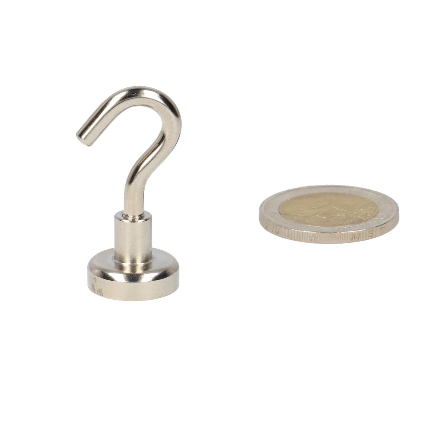 Neodymium Haakmagneet Ø 13 x 5 mm N40 stalen pot NiCuNi - Magnetenspecialist Import & Export B.V.