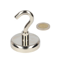 Neodymium Haakmagneet Ø 50 x 12 mm N40 stalen pot NiCuNi - Magnetenspecialist Import & Export B.V.