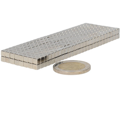 Neodymium Kubusmagneet 4 x 4 x 4 mm N45 NiCuNi - Magnetenspecialist Import & Export B.V.