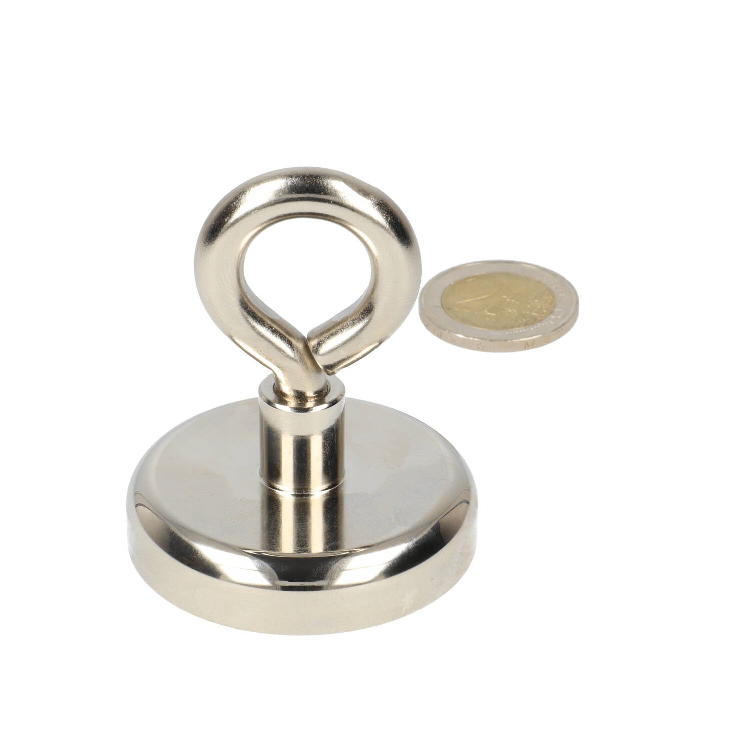 Neodymium Oogmagneet Ø50 x 12 mm N40 Stalen Pot NiCuNi - Magnetenspecialist Import & Export B.V.