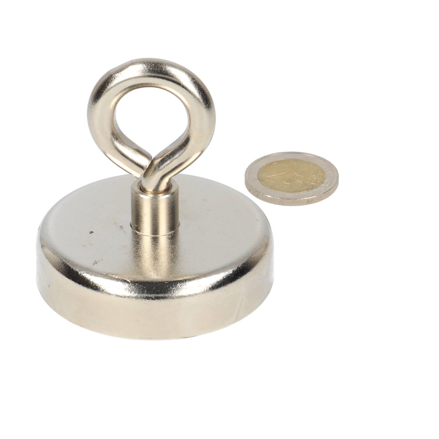 Neodymium Oogmagneet Ø60 x 18 mm N40 Stalen Pot NiCuNi - Magnetenspecialist Import & Export B.V.