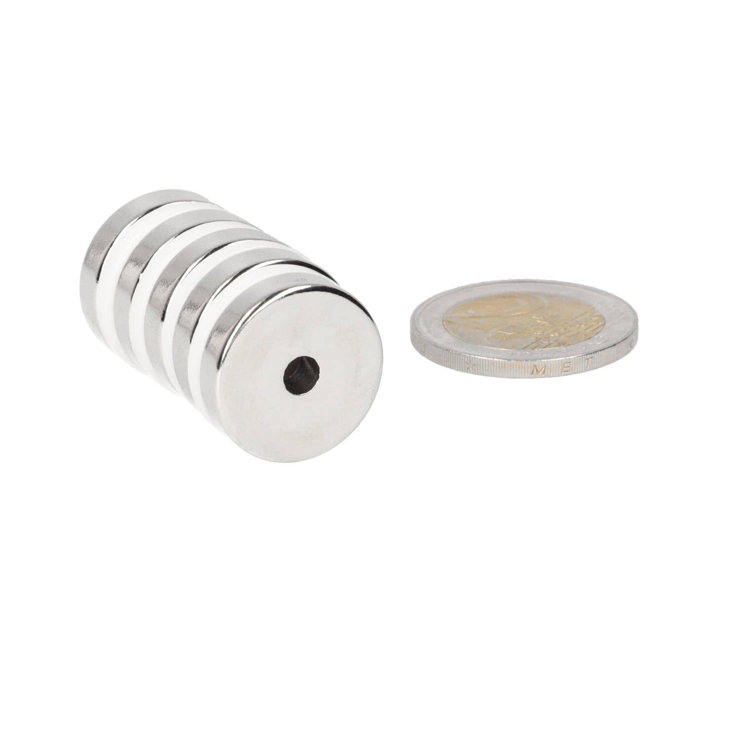 Neodymium Ringmagneet Ø20 x Ø4,2 x 5 mm N48 NiCuNi - Magnetenspecialist Import & Export B.V.