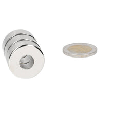 Neodymium Ringmagneet Ø25 x Ø10 x 10 mm N50 NiCuNi - Magnetenspecialist Import & Export B.V.