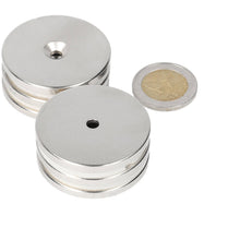 Neodymium Ringmagneet Ø42 x Ø9,5 x 4 mm N35 NiCuNi met boor-/verzinkgat Zuidpool - Magnetenspecialist Import & Export B.V.