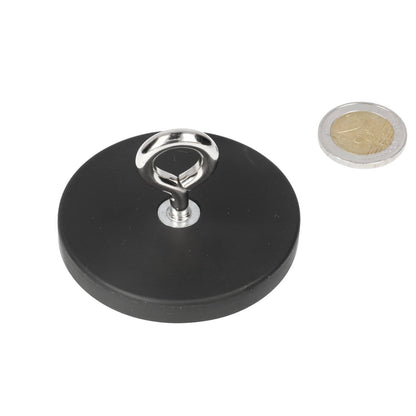 Neodymium Rubber Oogmagneet Ø66 mm N40 Stalen Pot - foto 6 - Magnetenspecialist Import & Export B.V.
