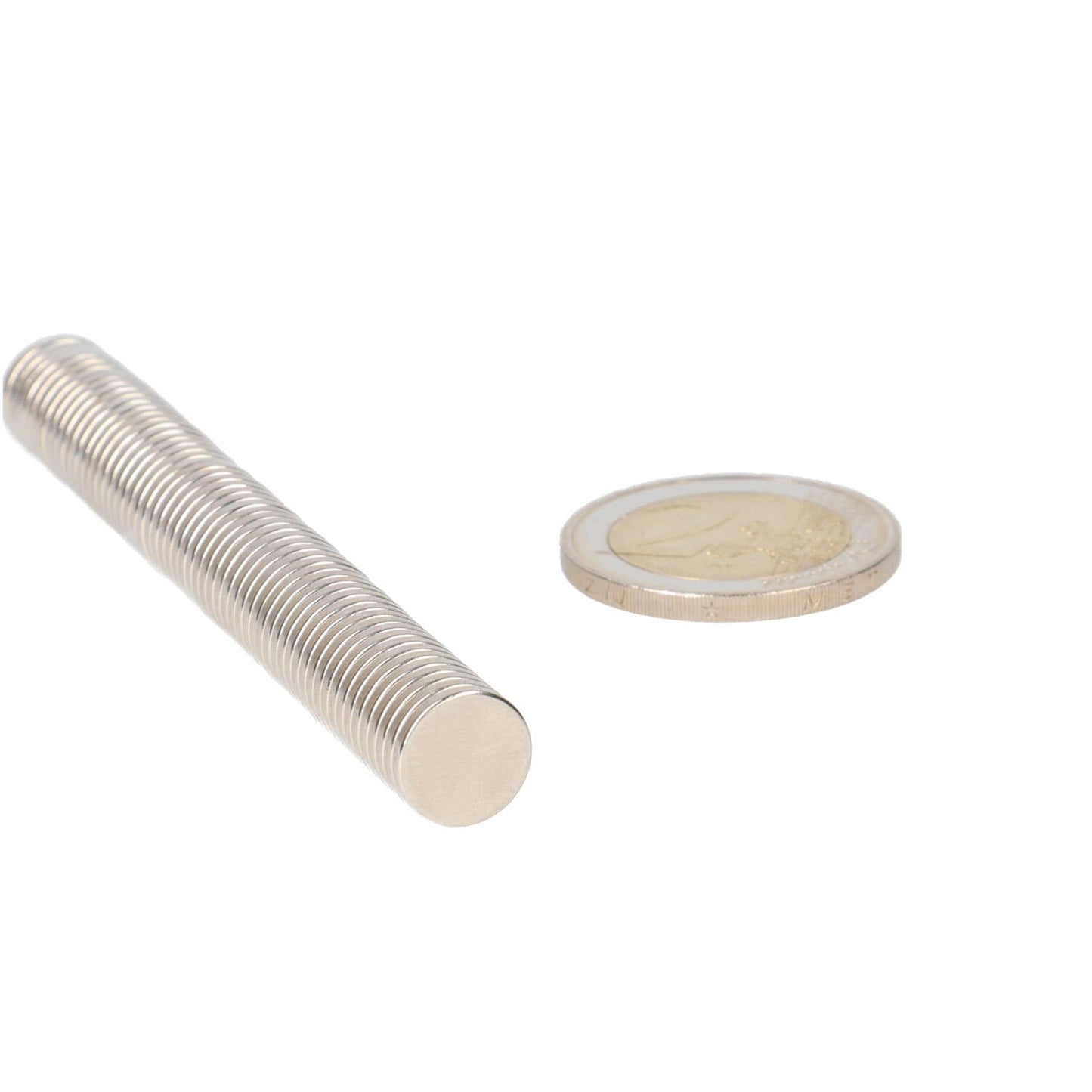 Neodymium Schijfmagneet Ø10 x 1,5 mm N48 NiCuNi - Magnetenspecialist Import & Export B.V.