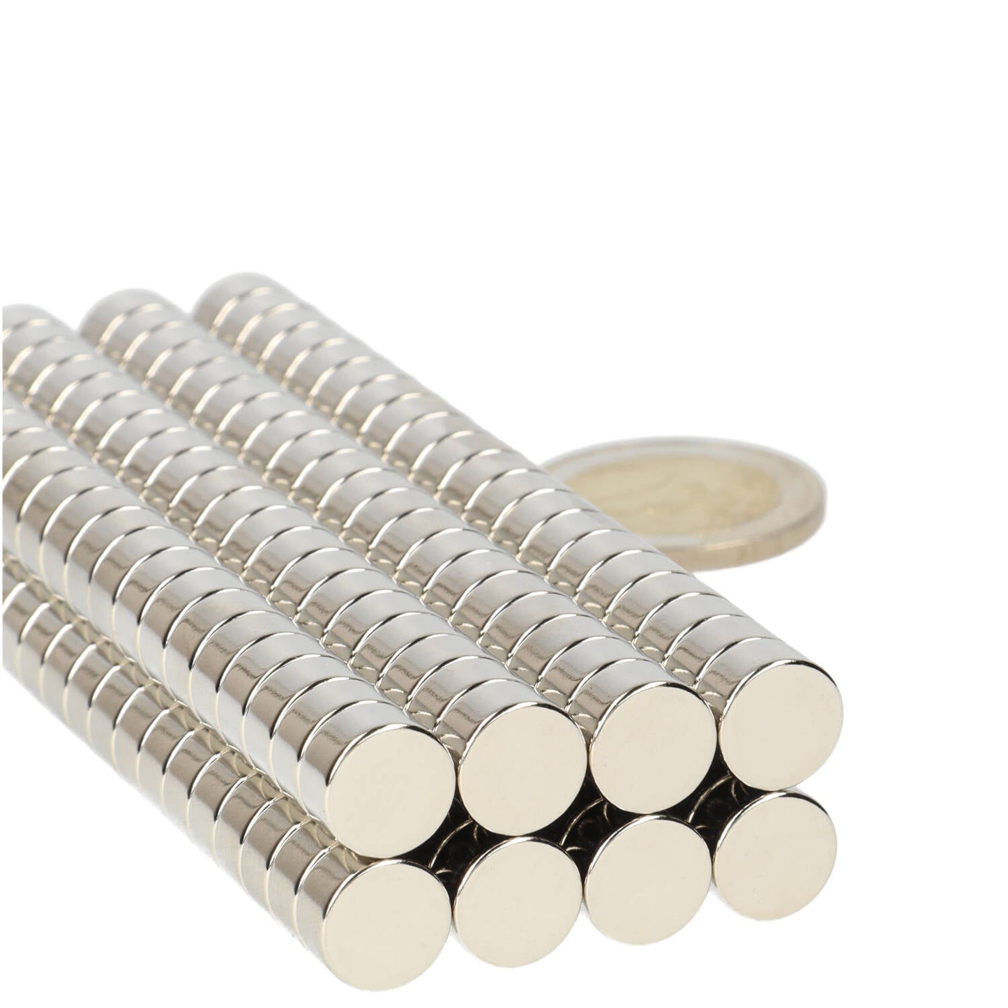 Neodymium Schijfmagneet Ø10 x 5 mm N48 NiCuNi - Magnetenspecialist Import & Export B.V.